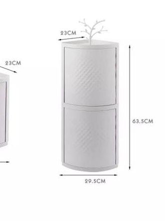Emsa Plastic Corner Double Door Bathroom Cabinet