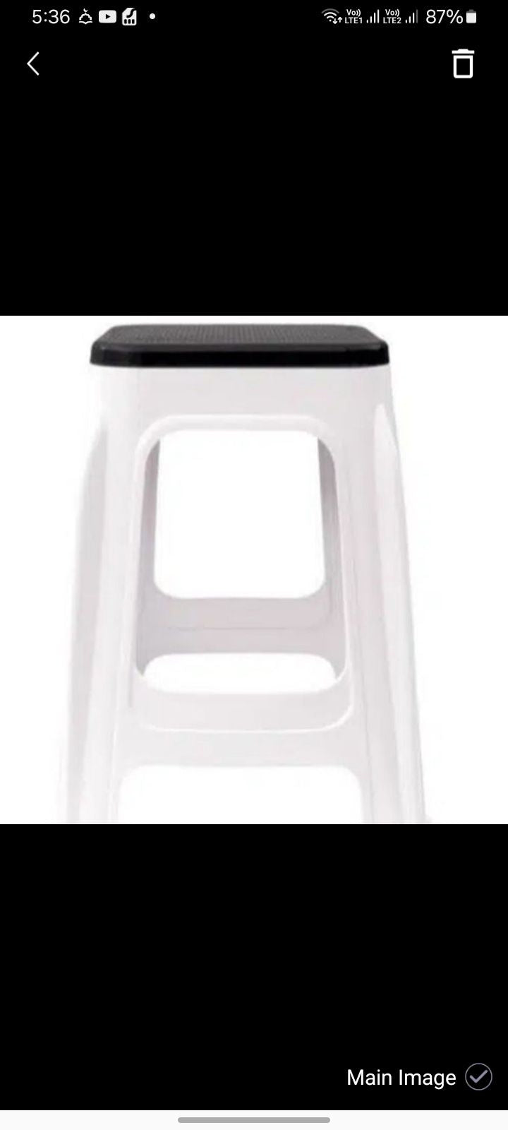 PLASTIC STOOL ( height is 20 Inches and Width 11.5 inches)