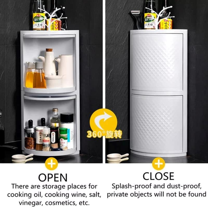 Emsa Plastic Corner Double Door Bathroom Cabinet