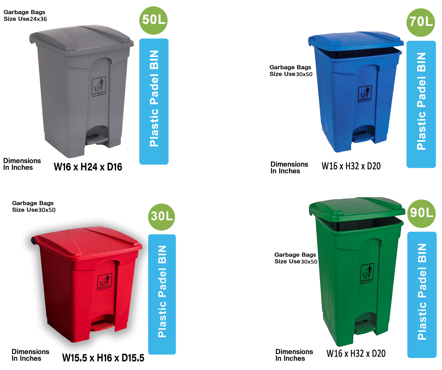 Plastic Peddal Dustbin