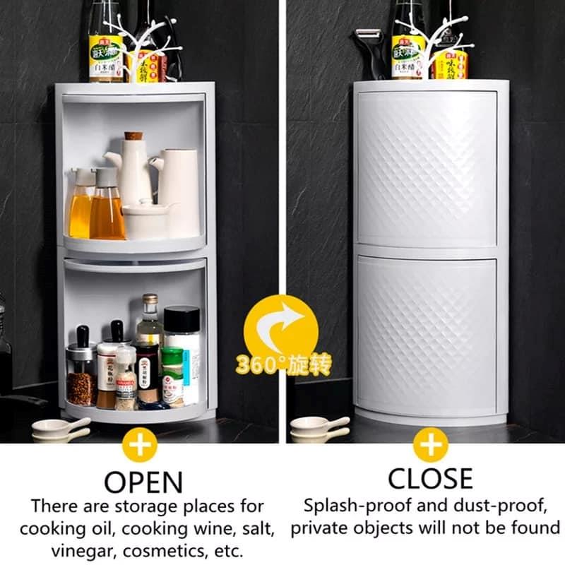 Emsa Plastic Corner Double Door Bathroom Cabinet
